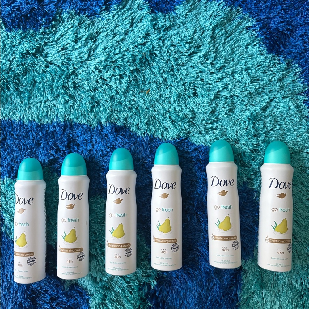 Dove Go Fresh Pear & Aloe Antiperspirant Deodorant Spray - 150ml Pack of 6